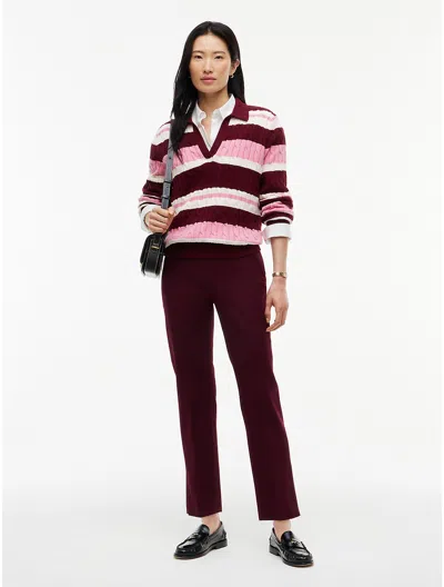 Tommy Hilfiger Stretch Gabardine Slim Pant In Burgundy