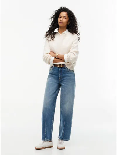 Tommy Hilfiger Quinn Faded Frayed-hem Jeans In Blue