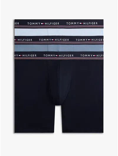 Tommy Hilfiger Stretch Modal Boxer Brief 3 In Blue