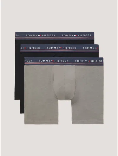 Tommy Hilfiger Stretch Modal Boxer Brief 3 In Greystone