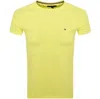 Tommy Hilfiger Regular Fit Stretch Tommy Polo In Yellow