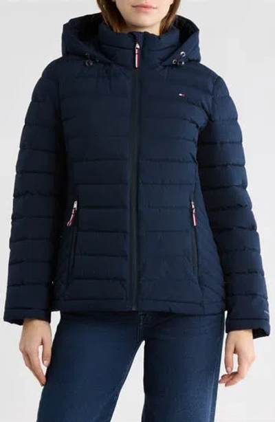 Tommy Hilfiger Stretch Water Resistant Quilted Jacket In Blue