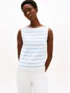 Tommy Hilfiger Stripe Boatneck Sweater Tank