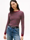 Tommy Hilfiger Stripe Cable Knit Sweater In Multi