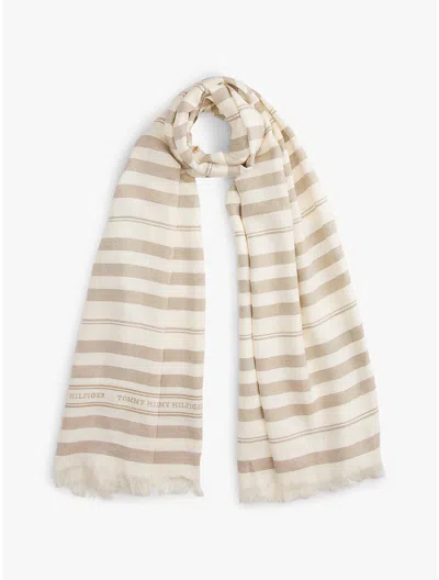 Tommy Hilfiger Stripe Cotton In Neutral