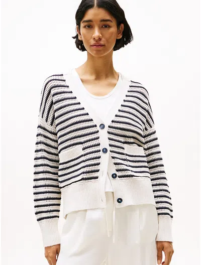 Tommy Hilfiger Stripe Crochet Cardigan