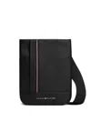 Tommy Hilfiger Stripe-detail Messenger Bag In Black
