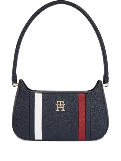 Tommy Hilfiger Stripe Logo Tote Bag In Blue