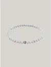 Tommy Hilfiger Stripe Metal Bead Bracelet In Silver