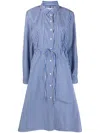 Tommy Hilfiger Stripe Mid-length Shirt Dress In Blau