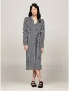 Tommy Hilfiger Striped Midi Shirt Dress In Bold Stp / Navy