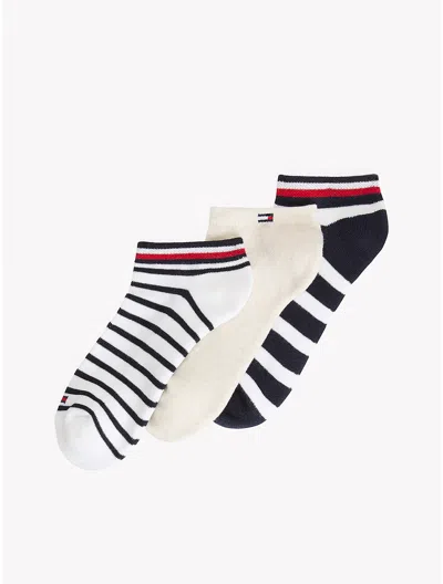 Tommy Hilfiger Stripe Mix Ankle Sock 3 In Navy / Multi