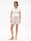 Tommy Hilfiger Stripe Patch Pocket Classic 5" Short In Beige