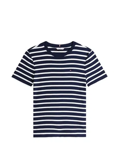 Tommy Hilfiger Gestreiftes T-shirt In Black