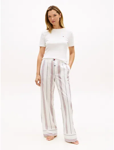 Tommy Hilfiger Stripe Poplin Sleep Pant In Multi