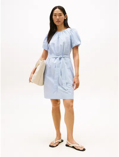 Tommy Hilfiger Stripe Puff In Blue
