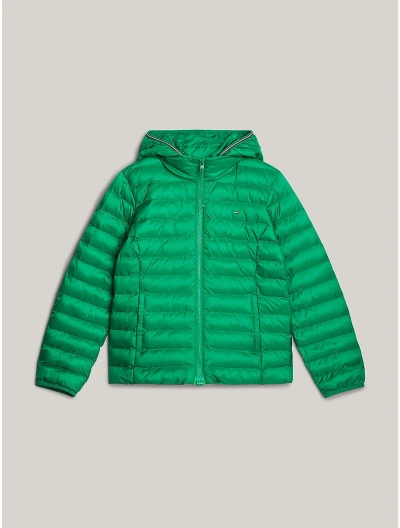 Tommy Hilfiger Stripe Puffer Jacket In Olympic Green
