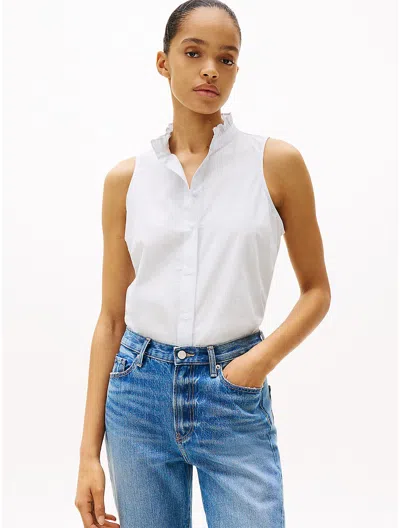 Tommy Hilfiger Stripe Ruffle In Classic Ithaca / Breezy Blue