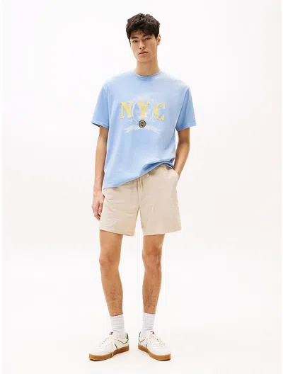 Tommy Hilfiger Stripe Seersucker Beach Short In Relic Tan
