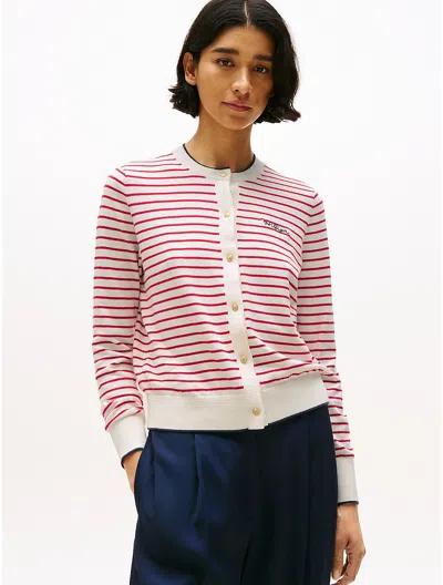 Tommy Hilfiger Stripe Signature Logo Cardigan