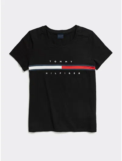 Tommy Hilfiger Stripe Signature T In Black