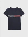 Tommy Hilfiger Stripe Signature T In Sky Captain
