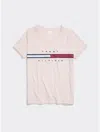 Tommy Hilfiger Stripe Signature T In Soft Pink