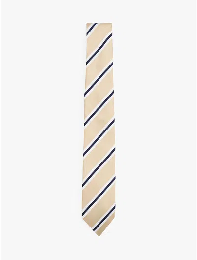 Tommy Hilfiger Stripe Silk Tie In Sandalwood / Stripe