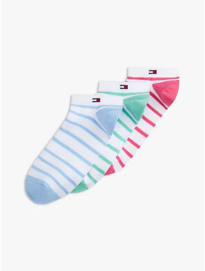 Tommy Hilfiger Stripe Sport Ankle Sock 3 In Multi