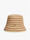Tommy Hilfiger Stripe Straw Crochet Bucket Hat