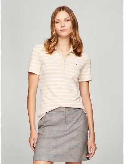Tommy Hilfiger Stripe Stretch In Beige Heather Multi