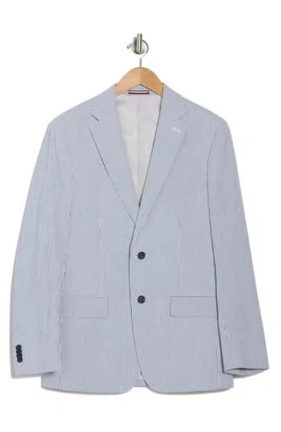 Tommy Hilfiger Stripe Stretch Cotton Sport Coat In Blue/white