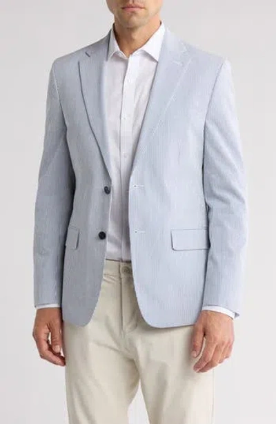 Tommy Hilfiger Stripe Stretch Cotton Sport Coat In Blue