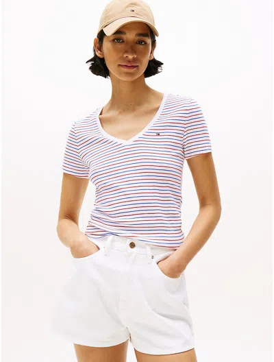 Tommy Hilfiger Stripe V In Neutral