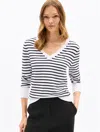 Tommy Hilfiger Stripe V In Ecru
