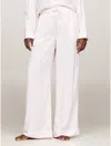Tommy Hilfiger Stripe Viscose Pajama Pant In Monotype Ithaca Pearly Pink