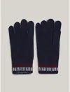 Tommy Hilfiger Stripe Wool Blend Glove In Space Blue