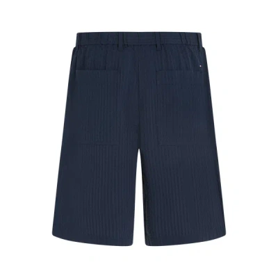 Tommy Hilfiger Striped Bermuda Shorts In Blue