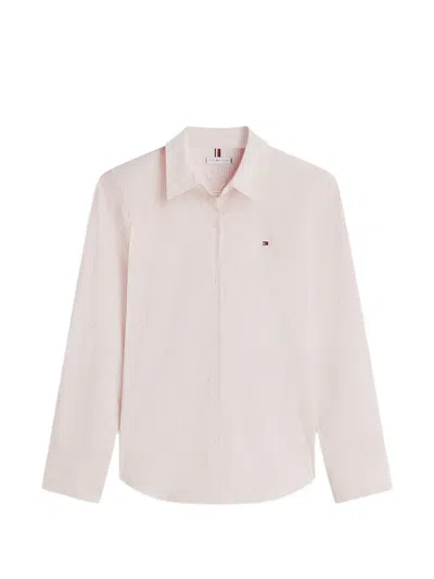 Tommy Hilfiger Striped Buttoned Shirt In Pink