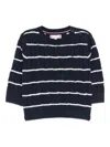 Tommy Hilfiger Striped Crew Neck Sweater  In Multi