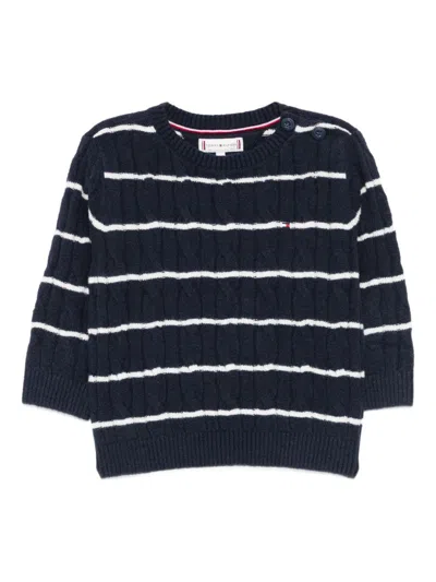 Tommy Hilfiger Kids' Striped Crew Neck Sweater  In Multi