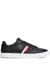 Tommy Hilfiger Striped-detail Sneakers In Black
