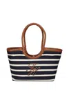 Tommy Hilfiger Striped Embroidered Shoulder Bag In Pattern