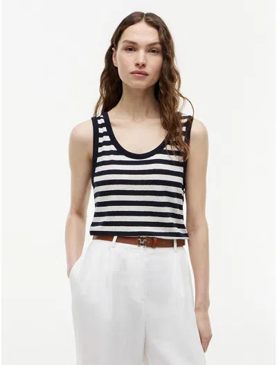 Tommy Hilfiger Striped Linen In Black