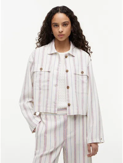 Tommy Hilfiger Striped Linen In White