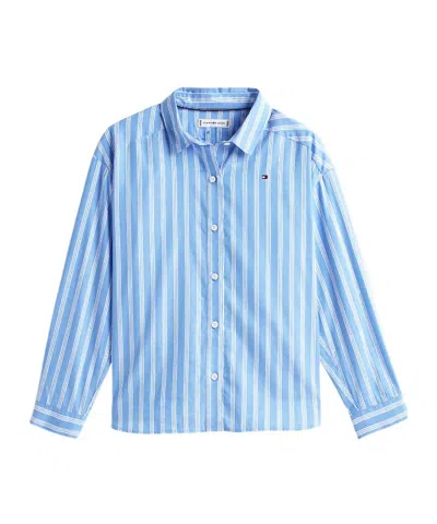 Tommy Hilfiger Striped Long-sleeve Shirt In Blue