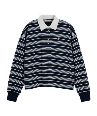 Tommy Hilfiger Striped Longsleeve Shirt In Black