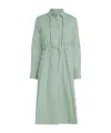 Tommy Hilfiger Striped Mid-length Shirt Dress In Green