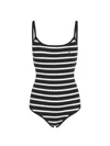 TOMMY HILFIGER STRIPED ONE-PIECE SWIMSUIT