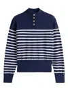 Tommy Hilfiger Striped-pattern Button Sweater In Multi